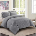 Hotel Stripe Brushed Microfibre Duvet Cover Set