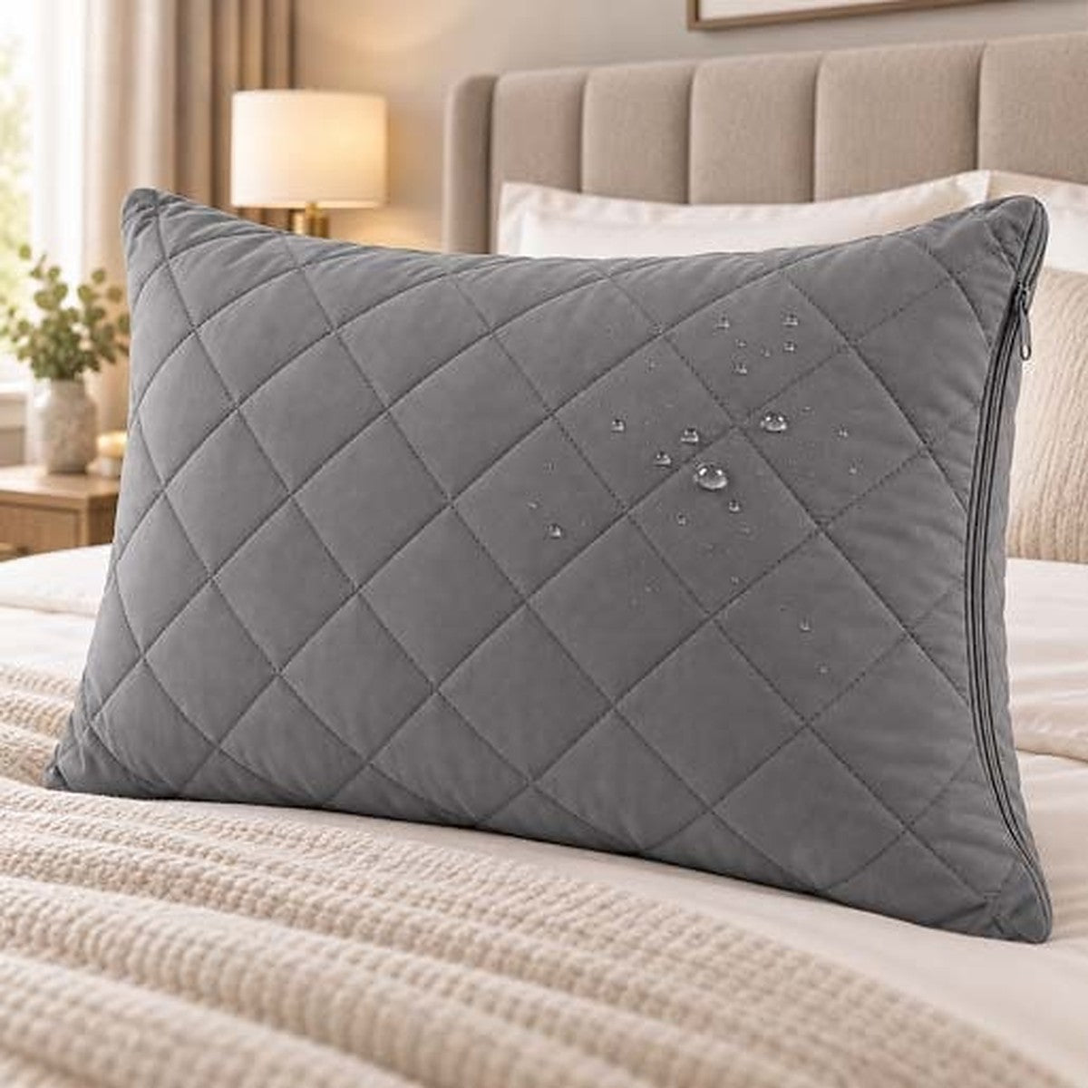 Waterproof Quilted Pillow Protectors – Pack of 4
